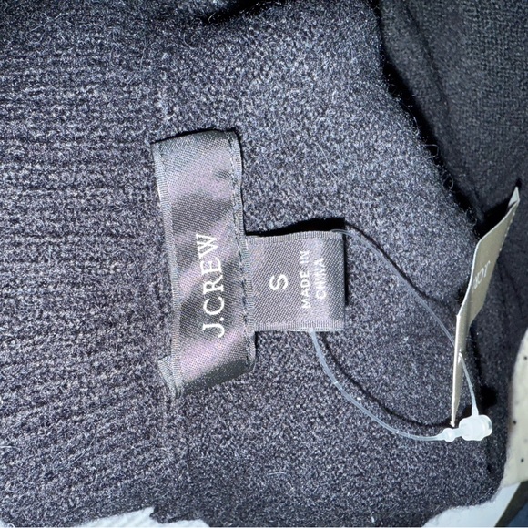 NWT J.Crew Size S Zip Cowel neck sweater-dress in Supersoft yarn Black - Picture 9 of 12